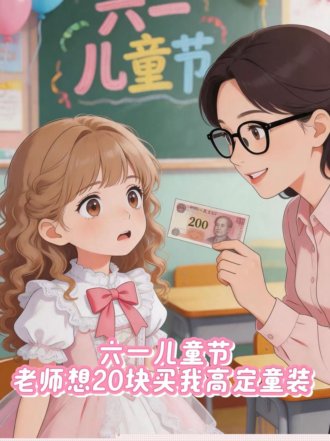 六一儿童节，老师想20块买我高定童装